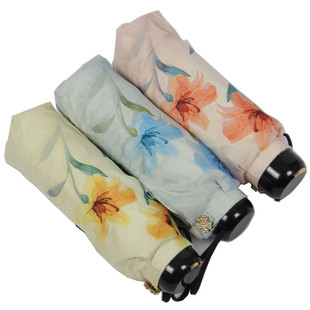 太阳城五折双层超轻超小黑胶防晒防紫外线遮阳伞59910太阳伞0透光