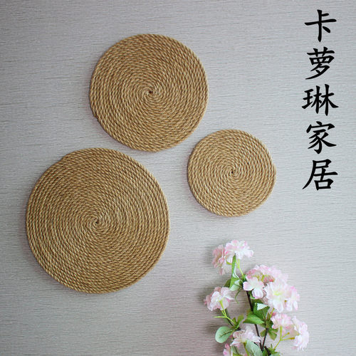 圆形田园风复古手工墙饰
