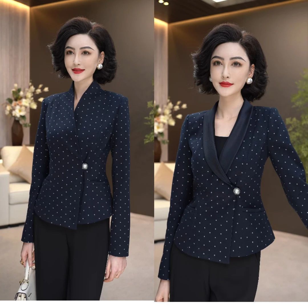 秋季高端时尚中年妈妈装收腰显瘦外套女2025新款减龄百搭长袖上衣