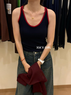 工字背带胸垫美背U领一体杯纯欲背心免穿内衣小胸 CHARM FULL