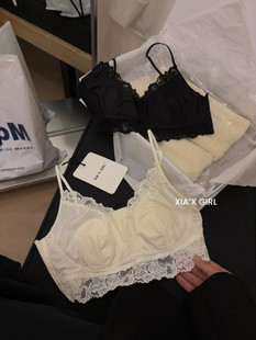 蕾丝缎面薄款 FULL 法式 CHARM 大胸显小聚拢无钢圈美背无痕背心