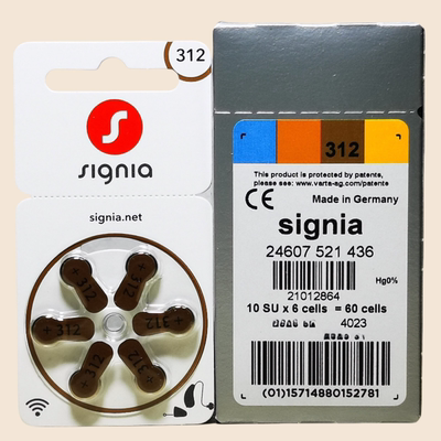 德国进口signia西嘉电池312