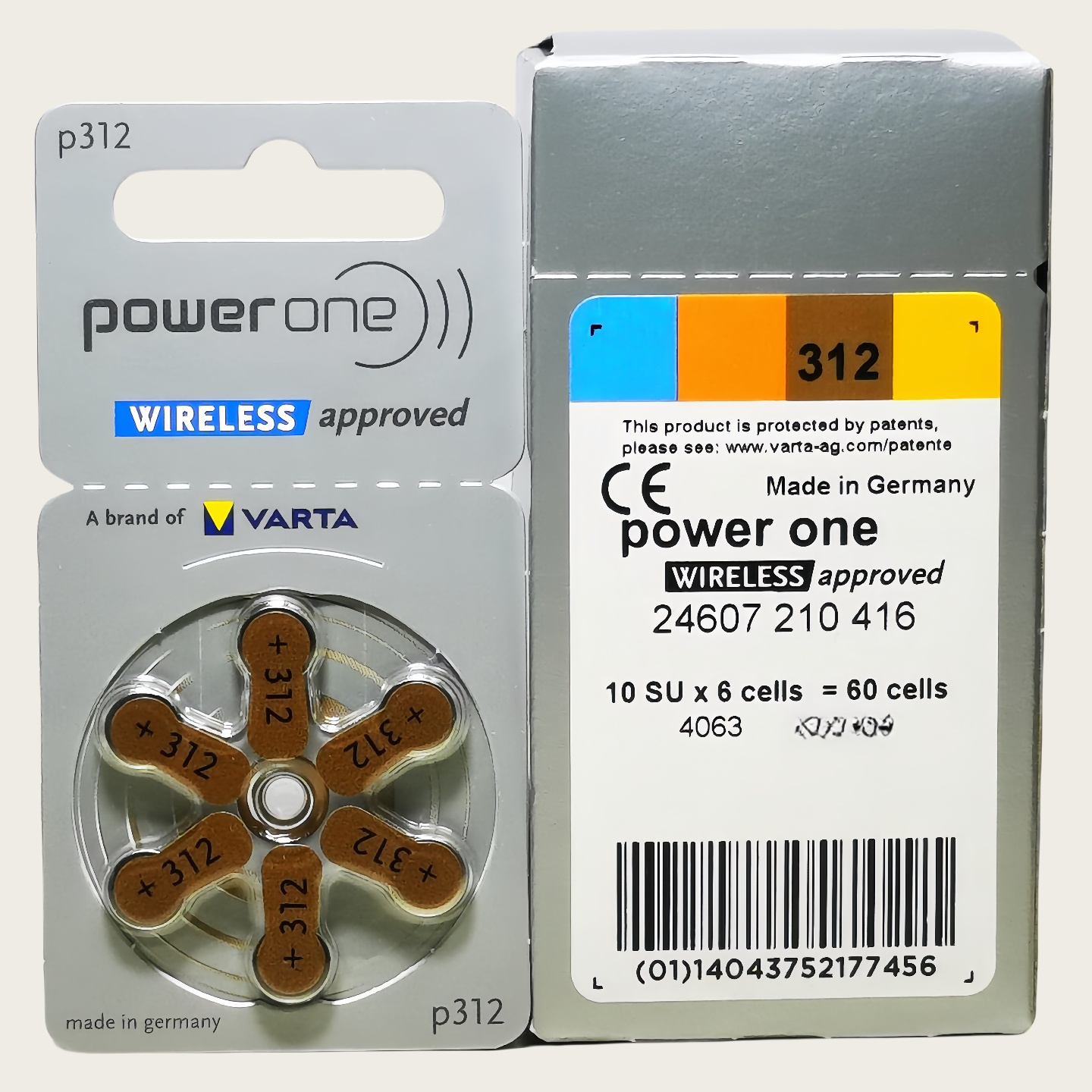 进口poweronep312号助听器电池