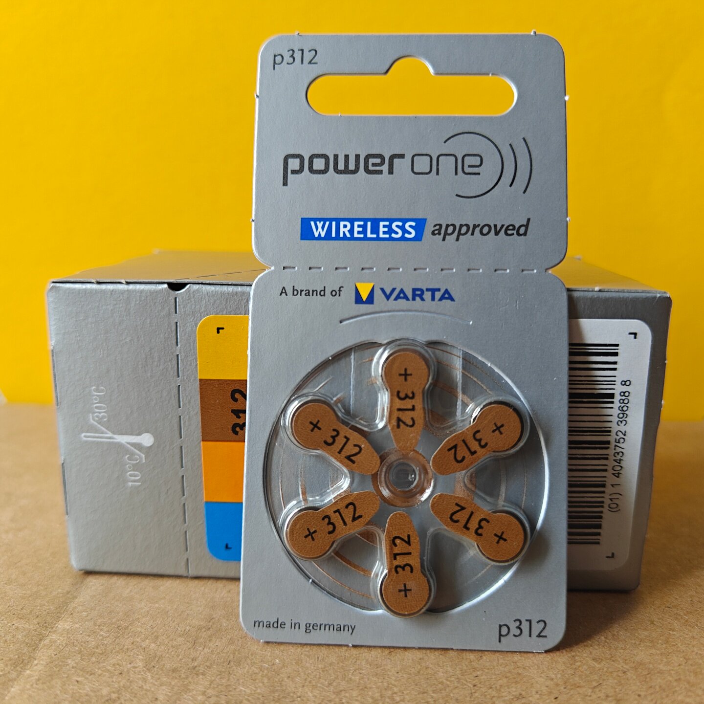 powerone p312助听器电池A312德国进口峰力瑞声达唯听助听耳机用