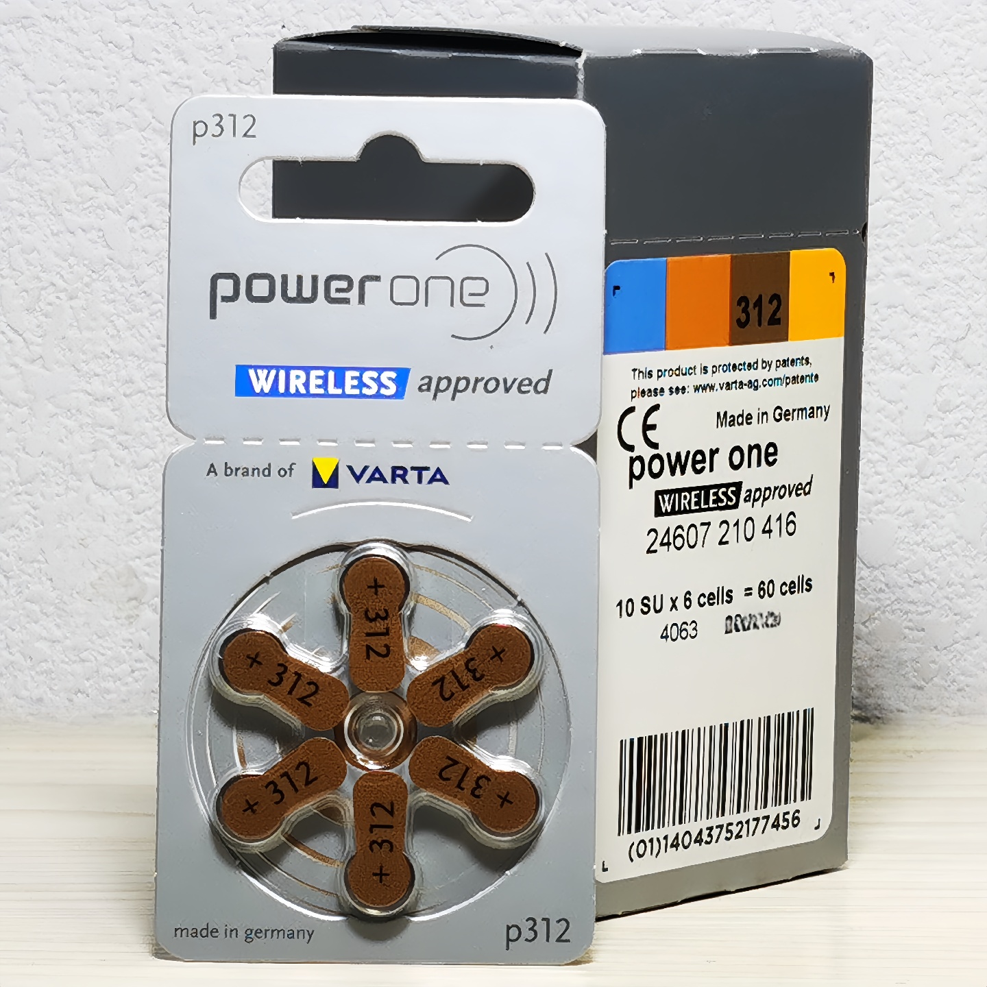 powerone电池P312德国进口助听器电池A312峰力瑞声达耳机电子PR41