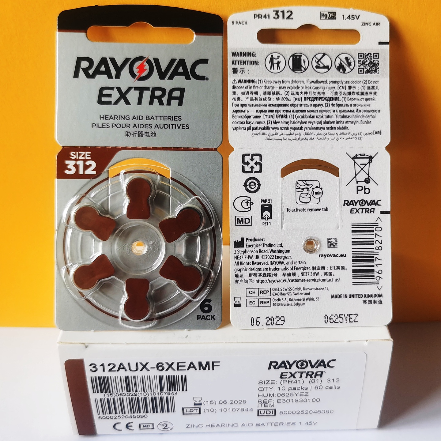 RAYOVAC雷特威电池312