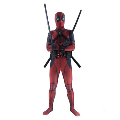 死侍cos服Deadpool超级英雄蜘蛛侠连体衣扮演服万圣节cosplay头套
