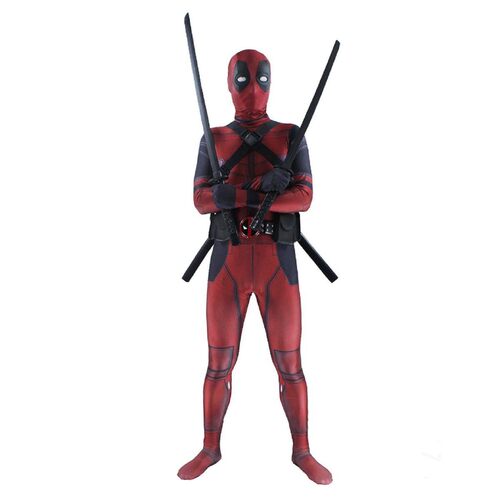 死侍cos服Deadpool超级英雄蜘蛛侠连体衣扮演服万圣节cosplay头套