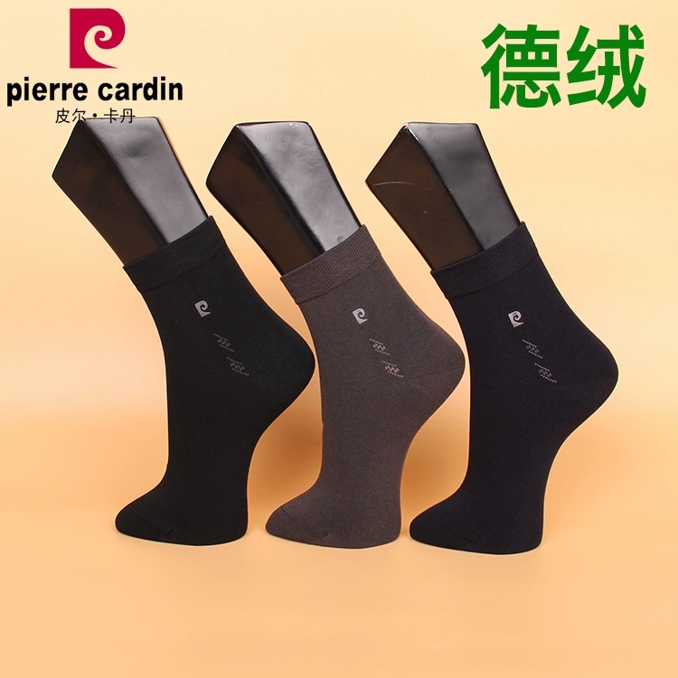 皮尔卡丹袜子男士短袜德绒发热