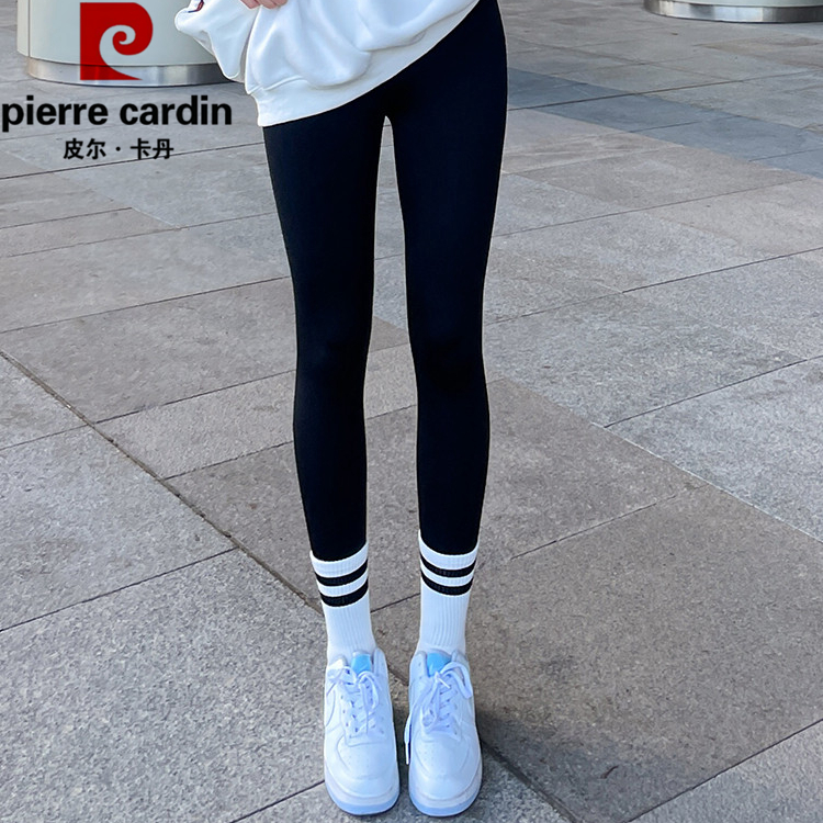 皮尔卡丹慕斯芭比裤薄绒高腰显瘦