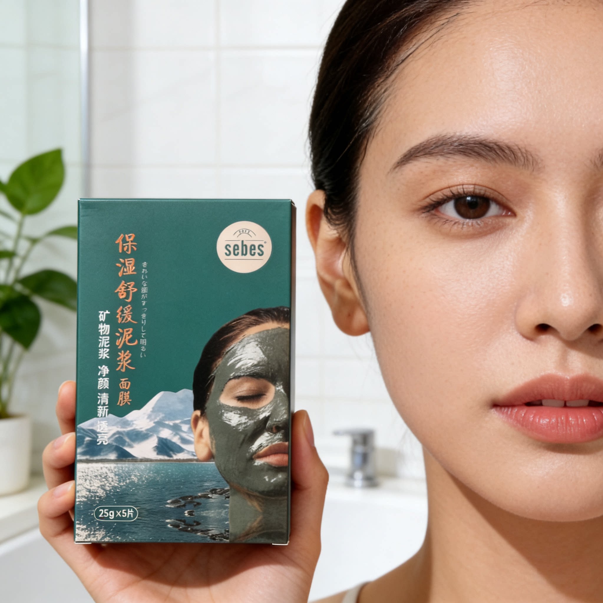 皙白氏矿物泥浆面膜深层清洁去黑头收缩毛孔保湿舒缓提亮男女通用