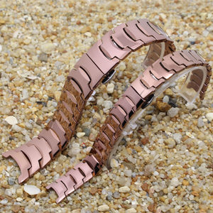 钨钢手表配件适用RADO雷达8002A表带6037G表链BINGER宾格B-601ML