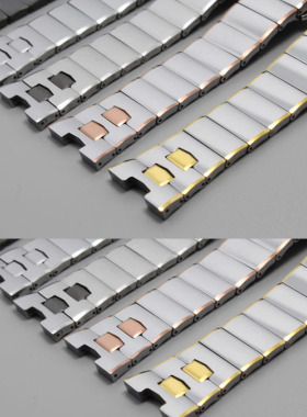 钨钢手表配件适配雷达RADO6039-3M钨钢表链96009G表带L手表带配件