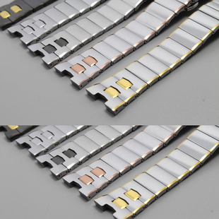 钨钢手表配件适配雷达RADO6039-3M钨钢表链96009G表带L手表带配件