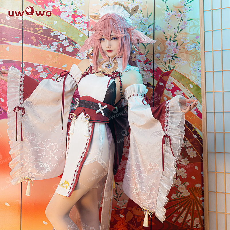 预售Uwowo悠窝窝原神同人八重神子女仆cosplay服装女日系可爱风 模玩/动漫/周边/娃圈三坑/桌游 Cosplay女装/cos女装 原图主图