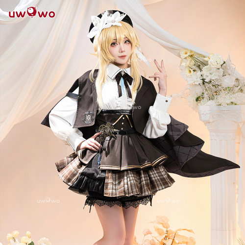 现货悠窝窝cosplay原神 旅行者荧 侦探套 cos 同人C服荧妹