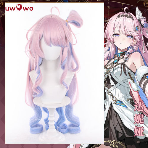 预售悠窝窝cosplay鸣潮 达妮娅 假发 cos假毛 粉蓝混色