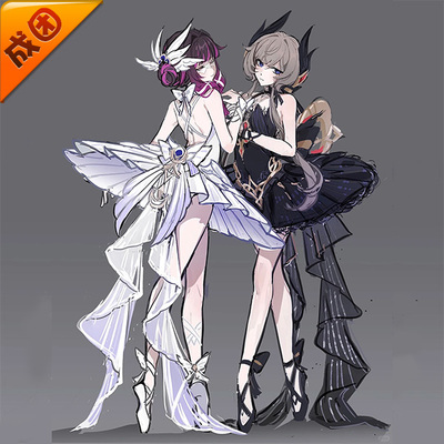 成团定金悠窝窝原神哥伦比娅 少女 桑多涅 木偶 黑白天鹅cos 芭蕾