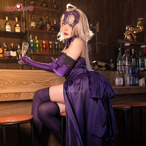 现货悠窝窝cosplay FGO黑贞德圣夜的晚餐 cos 服装女 礼服醉贞C服