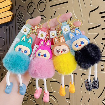 拉布布毛绒公仔挂件情侣包包挂饰