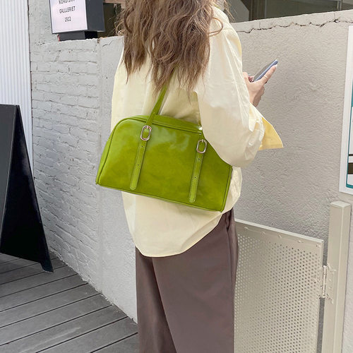 2026 Korean Green Shoulder Bag Women Trendy Work Crossbody