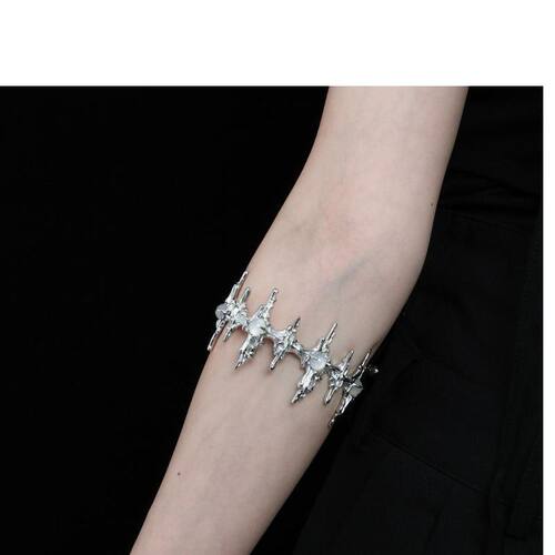 Original White Arm Cuff Four Pointed Star Unique Bracelet