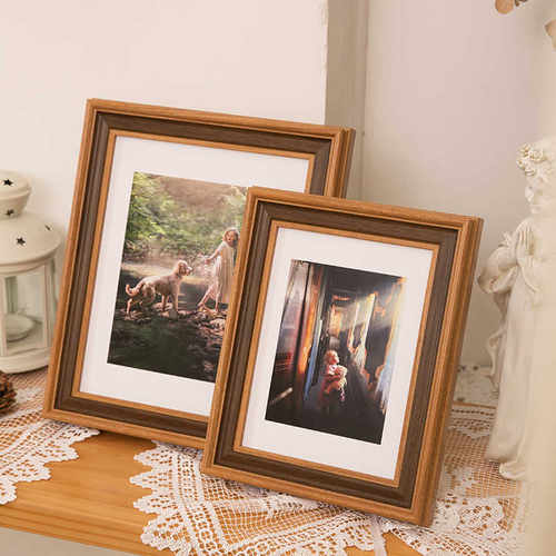Retro US Photo Frame 6 7 8 Inch Custom Tabletop Display
