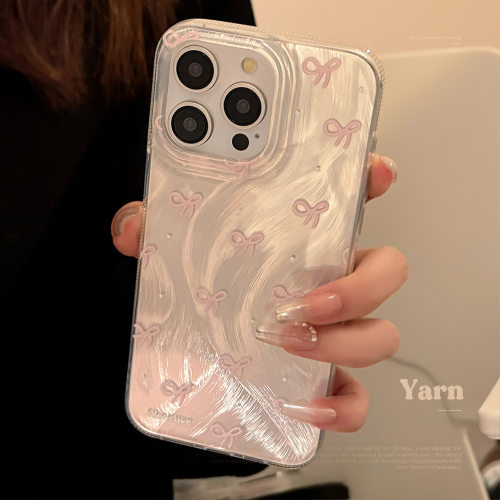 Pink Bow For iPhone 17 16 Pro Max Case Shockproof Cover