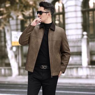 河南台前羽绒男士加厚翻领鹅绒服2025冬季新款男装中年商务休闲免