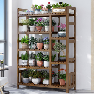 花架置物架阳台客厅2024新款室内落地多层花盆展示架非实木植物架