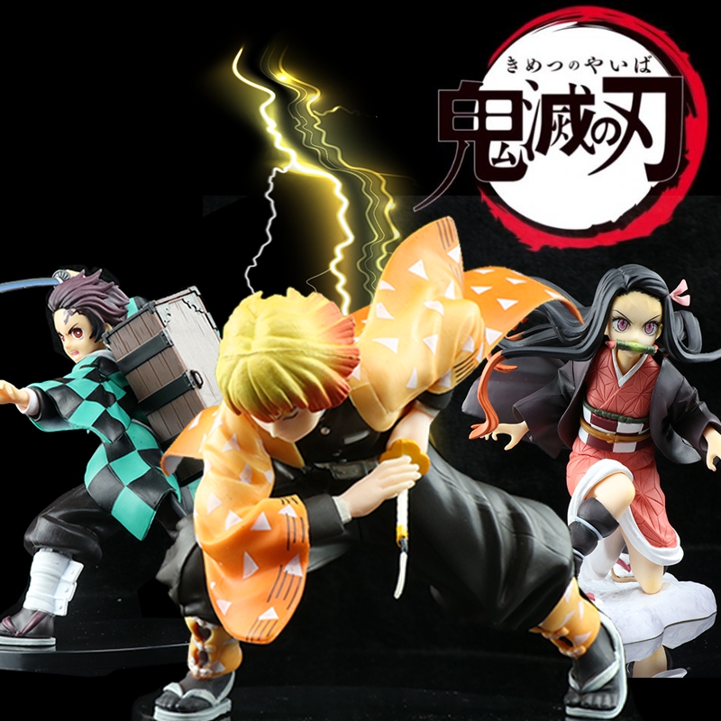 鬼灭之刃我妻善逸炭治郎动漫手办