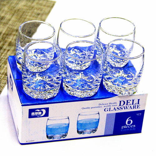 青苹果玻璃小酒杯家用一两白酒杯