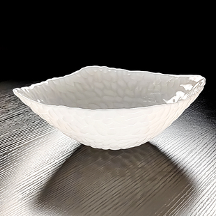 方形玻璃水果盘凉菜专用盘子沙拉碗高颜值酒店自助餐方碗器皿容器