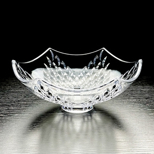 亚克力果盘沙拉盘子塑料水果盘透明轻奢高端精致高颜值商用高级感