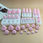 DIY草莓系列硅胶模具慕斯蛋糕冰激凌巧克力手工滴胶香薰蜡烛烘焙