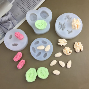 仿真猕猴桃片巴旦木核桃大枣硅胶模具diy翻糖蛋糕巧克力装饰烘焙