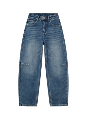 2025秋季新款女士牛仔裤高腰显瘦直筒裤宽松阔腿裤百搭休闲长裤子