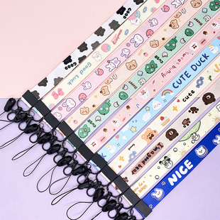 卡通耐用长挂绳现货厂家跨境钥匙扣多款可选可拆卸挂脖