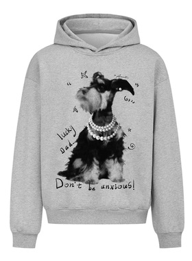 ARAR01 原创“雪纳瑞波点小狗”连帽卫衣美式潮牌宽松秋男女同款