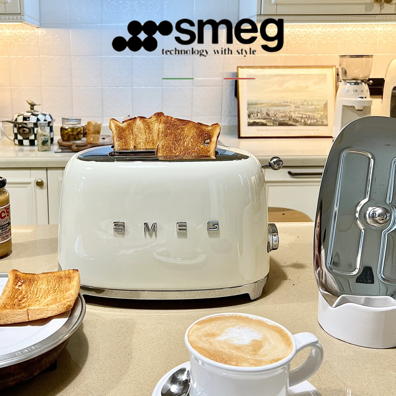 正品SMEG/斯麦格TSF01多士炉多功能家用烤面包机吐司机复古早餐机