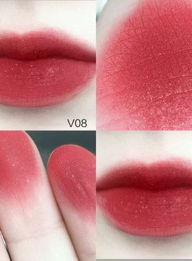 完美日记天鹅绒丝绒唇釉V08口红V01哑光V07大牌正品不沾杯不掉色