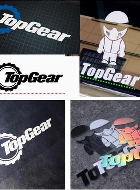 可爱卡通车手反光车贴 M177 汽车经典频道适用于 TopGear 双色
