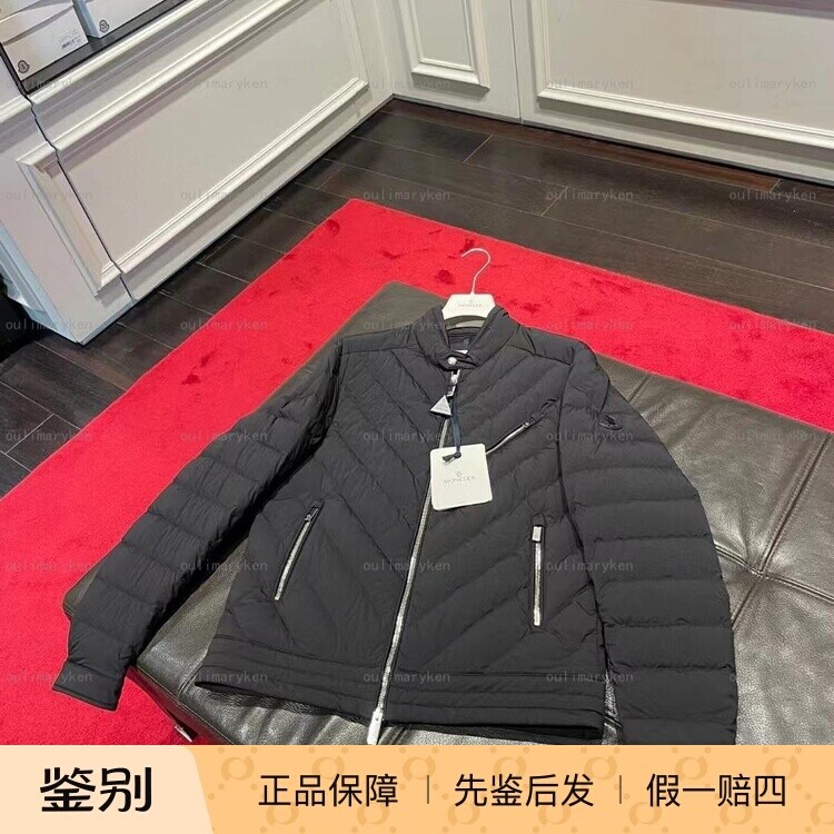 意大利奥莱 Moncler 男士乌面立领薄款羽绒服 GITTAZ 黑色 3 4码