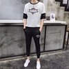 men's wear a set collocation handsome Mature man Short sleeved T-shirt Ice Silk junior middle school Borneol Schoolboy leisure time Athletic Wear