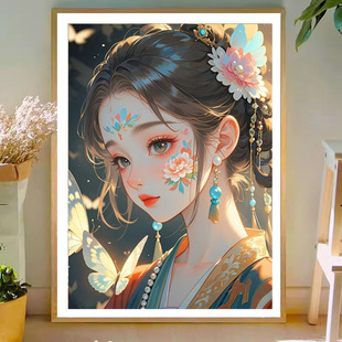 原创版权2026新款自己手工绣大家闺秀可爱古风美人十字绣套件装饰