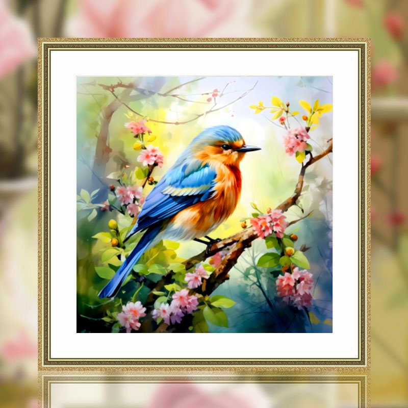 蒙娜丽莎简约现代客厅满绣十字绣