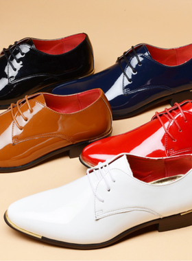 男生白色皮鞋男46码48码50大码47商务正装影楼婚纱拍照婚鞋小码37