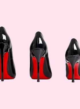 33-50码 大码女鞋45高跟鞋12cm细跟46漆皮49工作鞋47性感男反串48