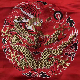 汉服辅料—仿云锦一品文官仙鹤补子 一品武官狮子补子 团龙补子