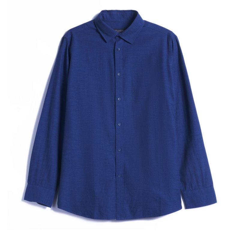 POLO/圣大保罗专柜正品男士休闲衬衣 纯棉净色长袖衬衫PS18WH009
